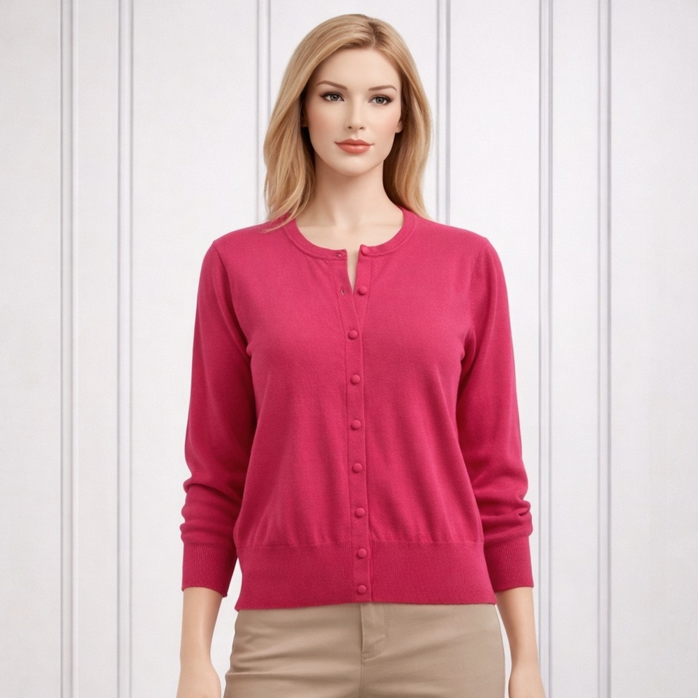 🌟 Premise Studio Pink Button-Front Cardigan Sweater | XL